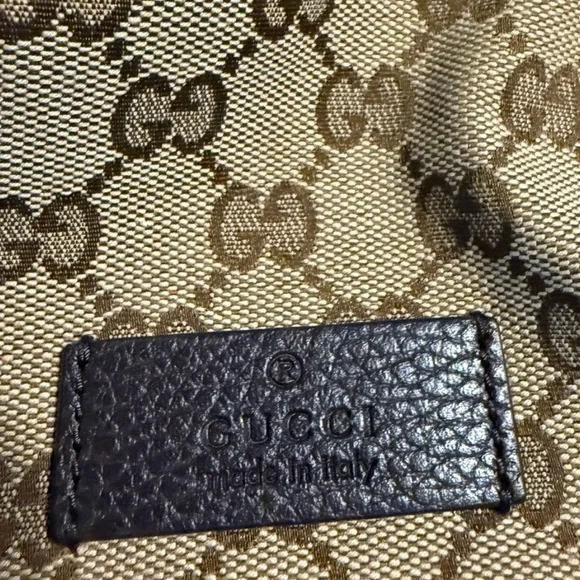 Gucci Tan and Brown Monogram Backpack - Picture 7 of 13